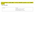 ZOO 250 EXAM 2 JOHN ORIELLY ACTUAL UPDATED Questions and CORRECT &NewLine;Answers 