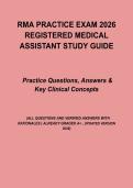 Registered Medical Assistant &lpar;RMA&rpar; Study Guide 2026 &vert; Clinical & Administrative Skills&comma; Practice Questions & Exam Prep