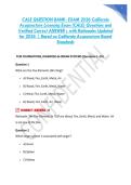 CALE QUESTION BANK- EXAM 2026 California &NewLine;Acupuncture Licensing Exam &lpar;CALE&rpar; Questions and &NewLine;Verified Correct ANSWER s with Rationales Updated &NewLine;for 2026 &vert; Based on California Acupuncture Board &NewLine;Standards