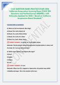 CALE QUESTION BANK-PRACTICE EXAM 2026 California Acupuncture Licensing Exam &lpar;CALE&rpar; 200 Questions and Verified Correct ANSWER s with Rationales Updated for 2026 &vert; Based on California Acupuncture Board Standards"