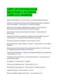 CNPR 18TH EDITION EXAM QUESTIONS & ACCURATE COMPLETE ANSWERS