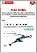 Human Anatomy and Physiology&comma; Global Edition 12th Edition Elaine N&period; Marieb & Katja Hoehn Test Bank &vert; All Chapters Covered Practice Questions with Answers