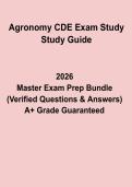 Agronomy CDE Exam Study Guide 2026 PDF &vert; FFA Practice Questions & Exam Prep