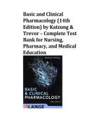 Test Bank Basic and Clinical Pharmacology 14th Edition Katzung Trevor Questions Answers PDF Download&NewLine;&NewLine;