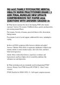 NU 665C FAMILY PSYCHIATRIC MENTAL &NewLine;HEALTH NURSE PRACTITIONER EXAMS 1 2 &NewLine;AND FINAL BUNDLED NEW UPDATE &NewLine;COMPREHENSIVE TEST PAPER 2026 &NewLine;QUESTIONS WITH ANSWERS GRADED A&plus;