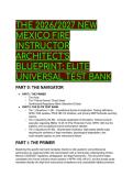 2026&sol;2027 New Mexico Fire Instructor Elite Test Bank &lpar;NFPA 1020&comma; HB 212&comma; NMAC&rpar; - Complete 88 Q&A