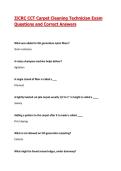 IICRC CCT Carpet Cleaning Technician Exam Questions and Correct Answers&vert; Latest Update 2026&sol;27&vert; Guaranteed Pass