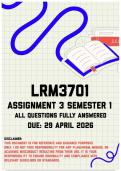 LRM3701 Assignment 3 Semester 1 Memo &vert; Due 29 April 2026