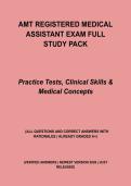 AMT Registered Medical Assistant &lpar;RMA&rpar; Practice Exam &vert; Complete Study Guide &plus; Questions & Answers &lpar;2026&rpar;