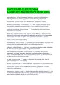 CNPR EXAM QUESTIONS & ACCURATE ANSWERS PASSED 100&percnt; 