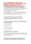 ICC U1 UNDERGROUND STORAGE TANK INSTALLER EXAM 2026 &vert; VERIFIED QUESTIONS & CORRECT ANSWERS WITH DETAILED RATIONALES &vert; COMPLETE STUDY GUIDE PDF