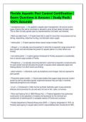 Florida Aquatic Pest Control Certification &vert;&NewLine;Exam Questions & Answers &vert; Study Pack &vert;&NewLine;100&percnt; Accurate