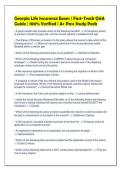 Georgia Life Insurance Exam &vert; Fast-Track Q&A&NewLine;Guide &vert; 100&percnt; Verified &vert; A&plus; Pass Study Pack