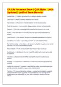 GA Life Insurance Exam &vert; Q&A Notes &vert; 2026&NewLine;Updated &vert; Verified Exam Material