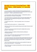 Georgia Insurance Licensing Exam &vert; Q&A&NewLine;Study Notes &vert; 2026 Update &vert; A&plus; Accurate&NewLine;Guide