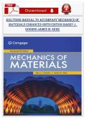 Solutions Manual for Mechanics of Materials Enhanced 9th Edition by Goodno & Gere &vert; All Chapters &vert; Verified Solutions &vert; Latest Update 2026