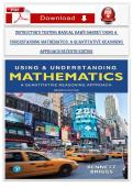 Instructor&rsquo;s Testing Manual for Using & Understanding Mathematics 7th Edition by Bennett & Briggs &lpar;Dawn Dabney&rpar; &vert; Verified Tests &vert; All Chapters &vert; 2026