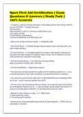 Sport First Aid Certification &vert; Exam&NewLine;Questions & Answers &vert; Study Pack &vert;&NewLine;100&percnt; Accurate