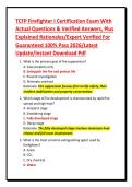 TCFP Firefighter I Certification Exam With&NewLine;Actual Questions & Verified Answers&comma; Plus&NewLine;Explained Rationales&sol;Expert Verified For&NewLine;Guaranteed 100&percnt; Pass 2026&sol;Latest&NewLine;Update&sol;Instant Download Pdf