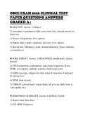 OSCE EXAM 2026 CLINICAL TEST &NewLine;PAPER QUESTIONS ANSWERS &NewLine;GRADED A&plus;