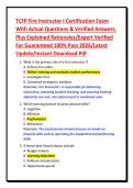 TCFP Fire Instructor I Certification Exam&NewLine;With Actual Questions & Verified Answers&comma;&NewLine;Plus Explained Rationales&sol;Expert Verified&NewLine;For Guaranteed 100&percnt; Pass 2026&sol;Latest&NewLine;Update&sol;Instant Download Pdf