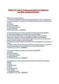 NURS 3101 Quiz 8&colon; Professional Identity & Healthcare Law With Complete Solutions