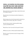 PAYROLL ACCOUNTING SOLUTION MANUAL &NewLine;FINAL SCRIPT 2026 COMPLETE QUESTIONS &NewLine;AND ANSWERS ALREADY PASSED