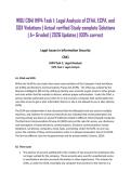 WGU C841 IHP4 Task 1&colon; Legal Analysis of CFAA&comma; ECPA&comma; and SOX Violations &vert; Actual verified Study complete Solutions &vert; A&plus; Graded &vert; 2026 Updates &vert; 100&percnt; correct
