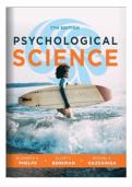 Test bank for Psychological Science 7th ed&period; Edition with test questions and answers graded A&plus;