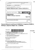 Pearson Edexcel Level1&sol;Level 2 GCSE &lpar;9&ndash;1&rpar; Japanese PAPER 3&colon; &NewLine;Reading and understanding in Japanese Foundation Tier &NewLine;&lpar;1JA0&sol;3F&rpar; 