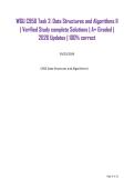 WGU C950 Task 2&colon; Data Structures and Algorithms II &vert; Verified Study complete Solutions &vert; A&plus; Graded &vert; 2026 Updates &vert; 100&percnt; correct