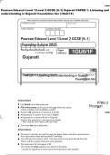 Pearson Edexcel Level 1&sol;Level 2 GCSE &lpar;9&ndash;1&rpar; Gujarati PAPER 1&colon; Listening and &NewLine;understanding in Gujarati Foundation tier &lpar;1Gu0&sol;1F&rpar;