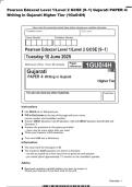 Pearson Edexcel Level 1&sol;Level 2 GCSE &lpar;9&ndash;1&rpar; Gujarati PAPER 4&colon; &NewLine;Writing in Gujarati Higher Tier &lpar;1Gu0&sol;4H&rpar;
