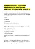 PEDIATRIC PRIMARY CARE BURNS &NewLine;COMPREHENSIVE SOLUTION 2026 &NewLine;QUESTIONS WITH SOLUTIONS GRADED A&plus;