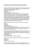 NUR 509 FINAL TD QUESTIONS AND ANSWERS