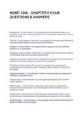 MGMT 1000 - CHAPTER 6 EXAM QUESTIONS & ANSWERS