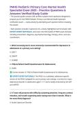 PMHS - Pediatric Primary Care Mental Health Specialist Exam 2026 &ndash; Practice Questions & Answers Verified Study Guide