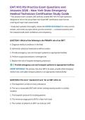 EMT NYS PSI Practice Exam Questions and Answers 2026 &ndash; New York State Emergency Medical Technician Certification Study Guide