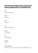 Major Field Test&colon; Political Science Questions and Answers&vert;Updated 2026&sol;27&vert; Guaranteed Pass
