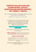 COMPLETE NHA EKG EXAM&sol; EKG COURSE REVIEW &vert; 2026&sol;2027 &vert; QUESTIONS AND VERIFIED ANSWERS &vert; 100&percnt; CORRECT &vert; GRADE A&NewLine;&NewLine;This is a Complete Review of EKG course & thorough study guide on everything that can be tested on the NHA EKG exam&NewLine;MODULE&colon; Safety&comma; Complian