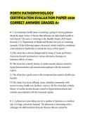 PORTH PATHOPHYSIOLOGY &NewLine;CERTIFICATION EVALUATION PAPER 2026 &NewLine;CORRECT ANSWERS GRADED A&plus; 