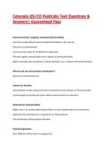 Colorado QS&sol;CO Pesticide Test Questions & Answers&vert; Guaranteed Pass