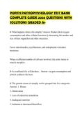 PORTH PATHOPHYSIOLOGY TEST BANK &NewLine;COMPLETE GUIDE 2026 QUESTIONS WITH &NewLine;SOLUTIONS GRADED A&plus; 
