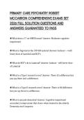 PRIMARY CARE PSYCHIATRY ROBERT &NewLine;MCCARRON COMPREHENSIVE EXAMS SET &NewLine;2026 FULL SOLUTION QUESTIONS AND &NewLine;ANSWERS GUARANTEED TO PASS 