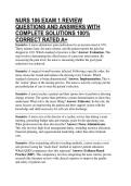 NURS 106 EXAM 1 REVIEW QUESTIONS AND ANSWERS WITH COMPLETE SOLUTIONS 100&percnt; CORRECT RATED A&plus;