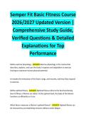 Semper Fit Basic Fitness Course 2026&sol;2027 Updated Version &vert; Comprehensive Study Guide&comma; Verified Questions & Detailed Explanations for Top Performance