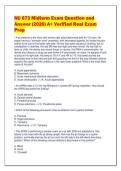 NU 673 Midterm Exam Question and&NewLine;Answer &lpar;2026&rpar; A&plus; Verified Real Exam&NewLine;Prep&NewLine;