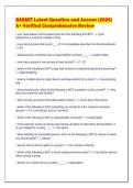BASSET Latest Question and Answer &lpar;2026&rpar;&NewLine;A&plus; Verified Comprehensive Review