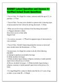 BASSET Latest Question and Answer A&plus;&NewLine;Verified Actual Exam Questions