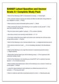 BASSET Latest Question and Answer&NewLine;Grade A&plus; Complete Study Pack